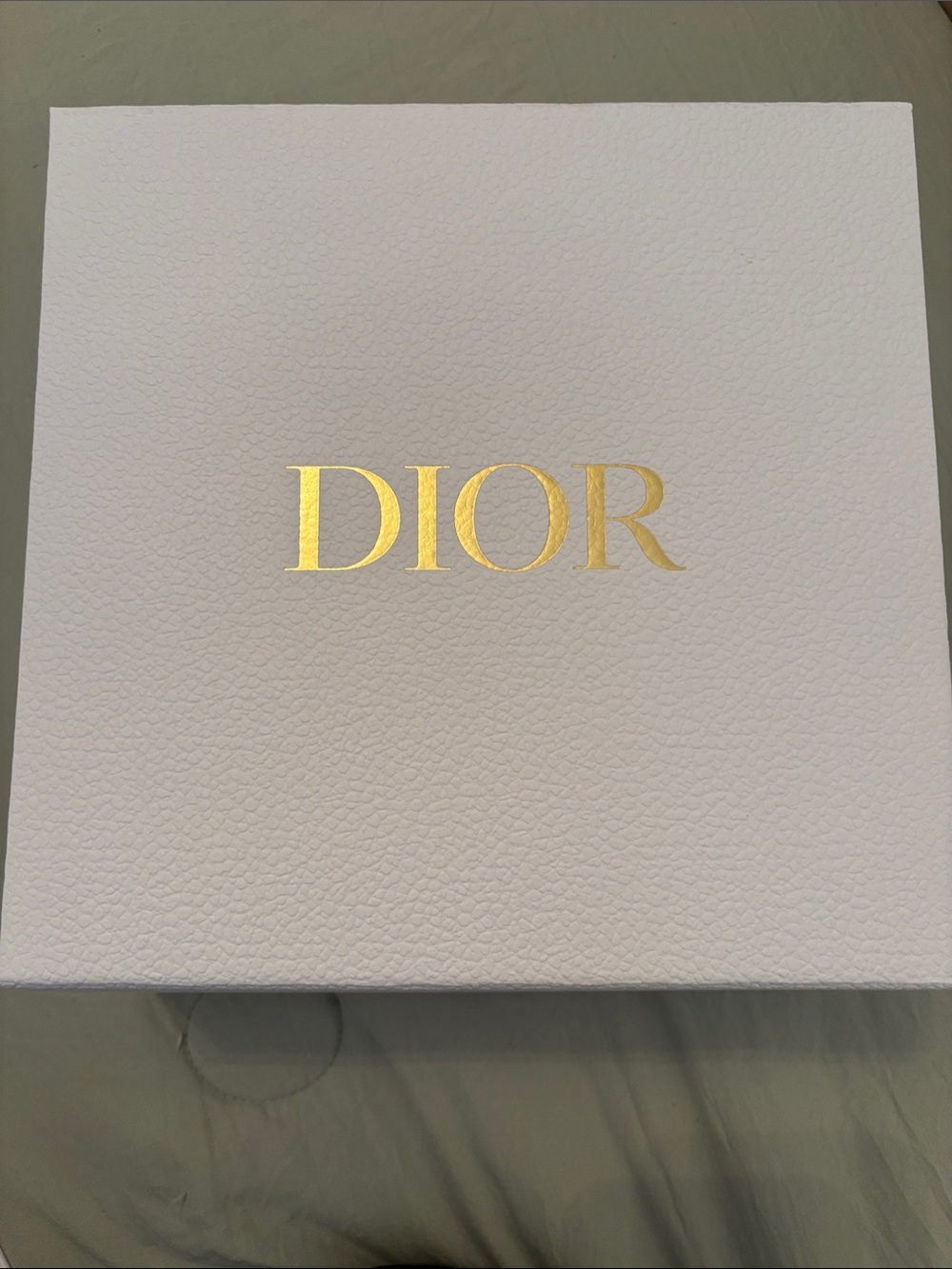 Dior White box with Gold Logo Accent 9x9